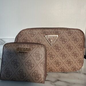 Guess Tan Logo Pouch Duo